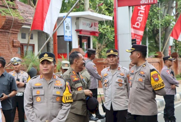 Polres Nganjuk Libatkan 350 Personel Pengamanan Gereja di Ibadah Kenaikan Isa Al Masih